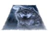 BAD White Wolf Fur Rug