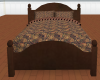 brown satin bed