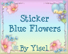 Sticker... Blue Flowers