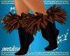 BROWN FEATHER BOOTS