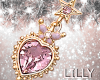 heart cutie earring pink