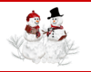 snowman couple singing