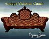 Antq Victn Couch RedGold