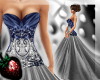 !! Blue Silver Gown