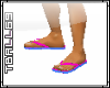 pink/blue flip flops