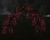 arco de hojas rojas