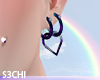 2 Tone heart earring