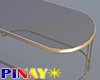 Gold Oblong Center Table