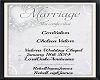 Wedding Certificate