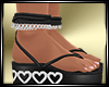 LS~HEART SANDALS BLACK