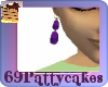 ~PC~drop earrings amethy