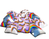 (TD) rainbow pillow set