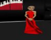 Red satin dress