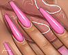 f. plastic pink nails