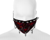spike red web face mask