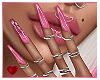 e Pink nails/rings