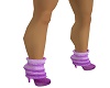 purple leg warmer shoe