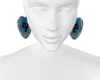 Blue heart earrings