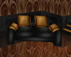 (AA) Black/Gold Sofa