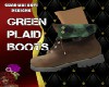 DM:GREEN PLAID BOOTS