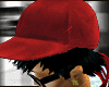 Red cap + hair