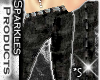 *S Black Stud Capris