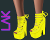 Neon Glow Yellow Heels