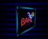 Bar neon sign w/blue