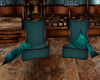 {B} Teal Snuggle Chair