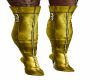 Leather boots gold