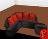black/red sofa
