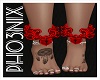 !PX RED ANKLE CHAINS