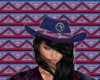 blue native cowgirl hat