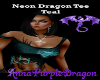 Neon Dragon Tee-Teal