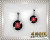 [AIB]50's Earrings Red
