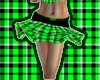 Green Plaid Frilly Skirt