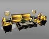 black & gold sofa w/pose