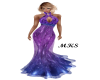 A PURPLISH BLUE GOWN