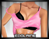 E~ Sexy Top Black&Pink