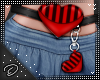 !D! Heart Bag Belt Red