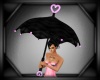 TSO~Pink on Blk Umbrella