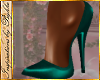 I~Teal Satin Pumps