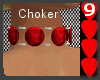 J9~Red Pearls Choker