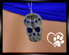 Jewel Blue Skull Chain