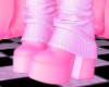 Yoko White Pink Boots