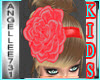 FLOWER HEAD BAND red
