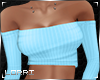 Blue Ribbed Top