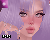 laura lavender + bangs