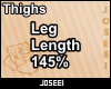 Leg Length 145%