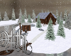 snowy cabin